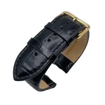 LEATHER STRAPS XL - BLACK CROCODILE