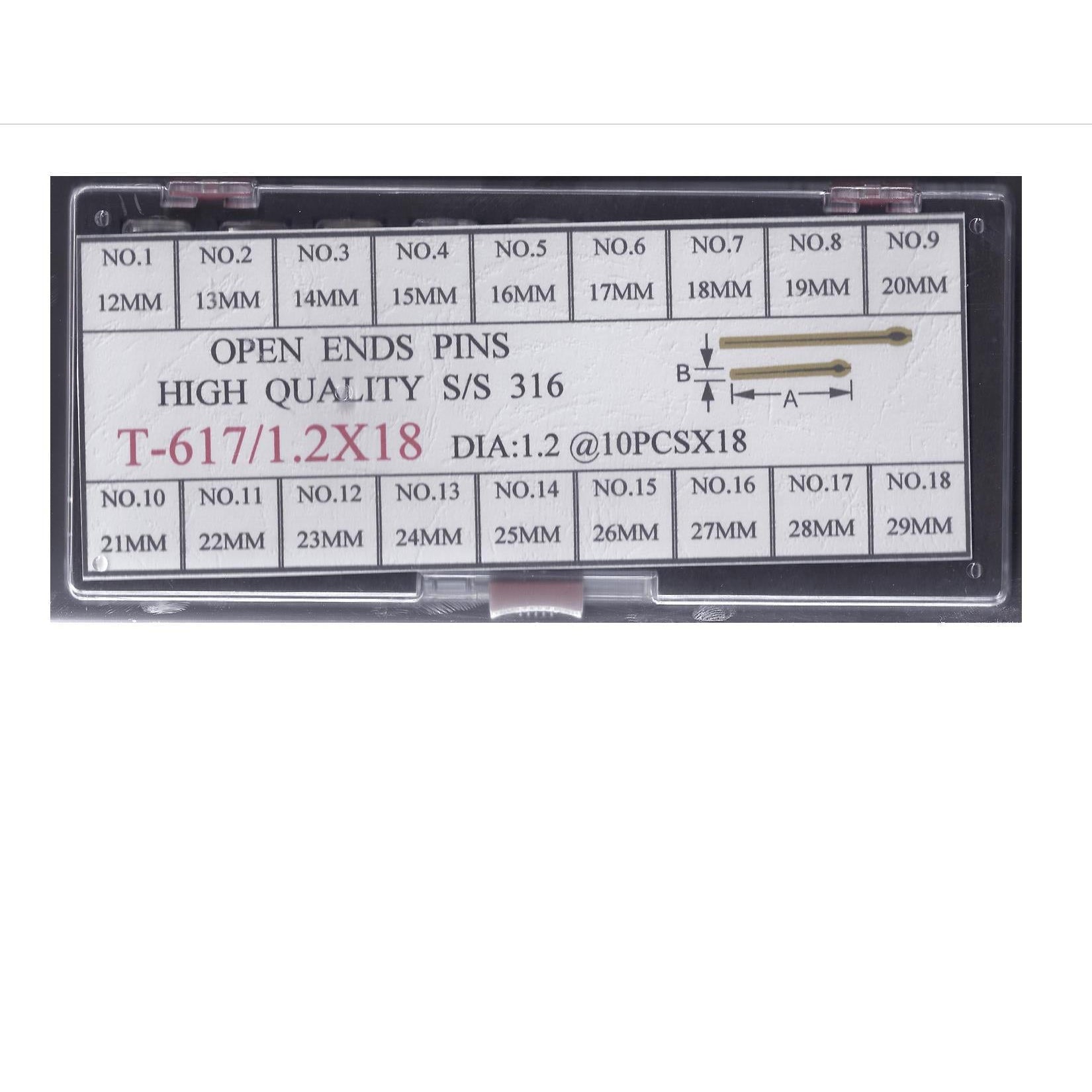 OPEN END PINS KIT #617OEP1.2