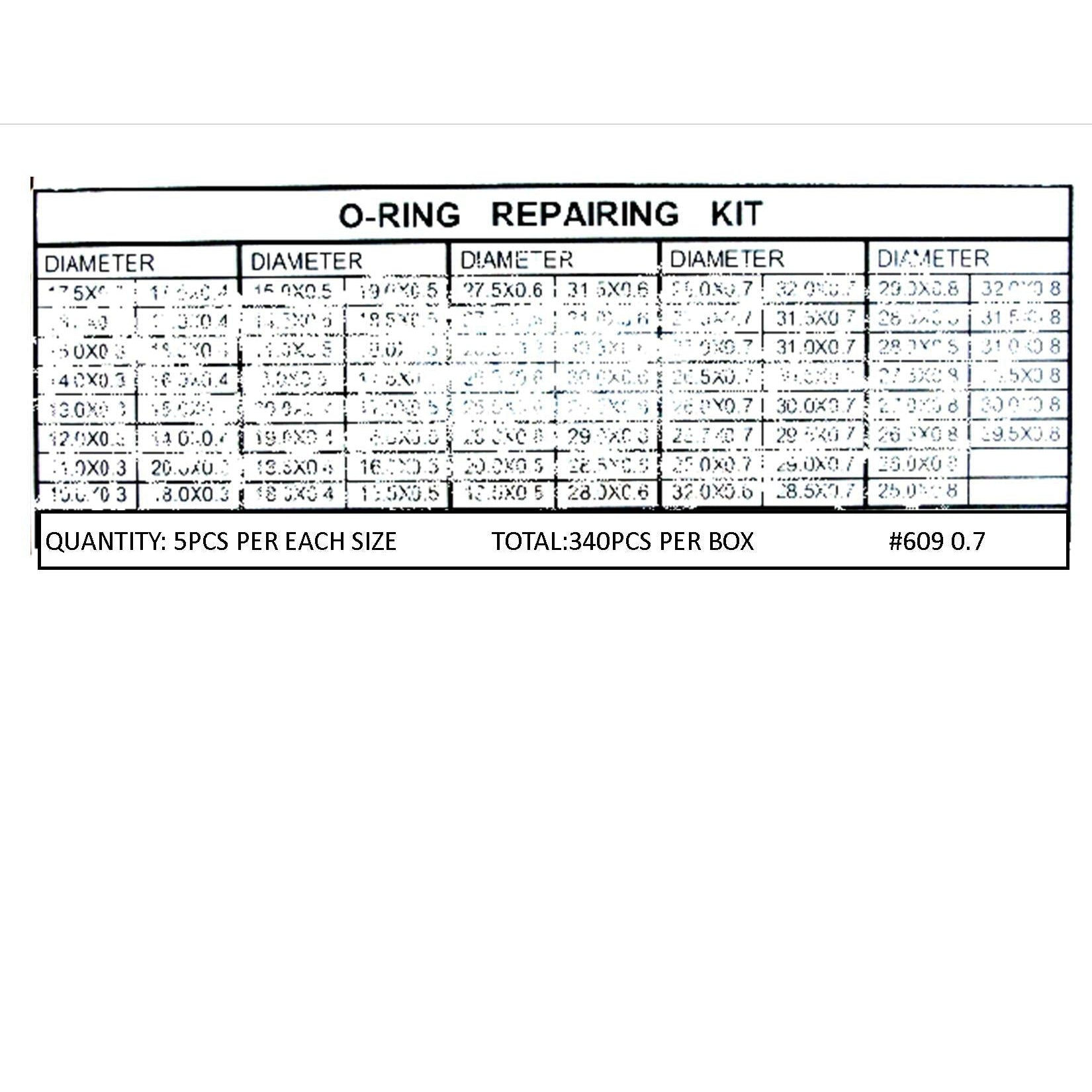 O RINGS ASSORTMENT #609-0.7