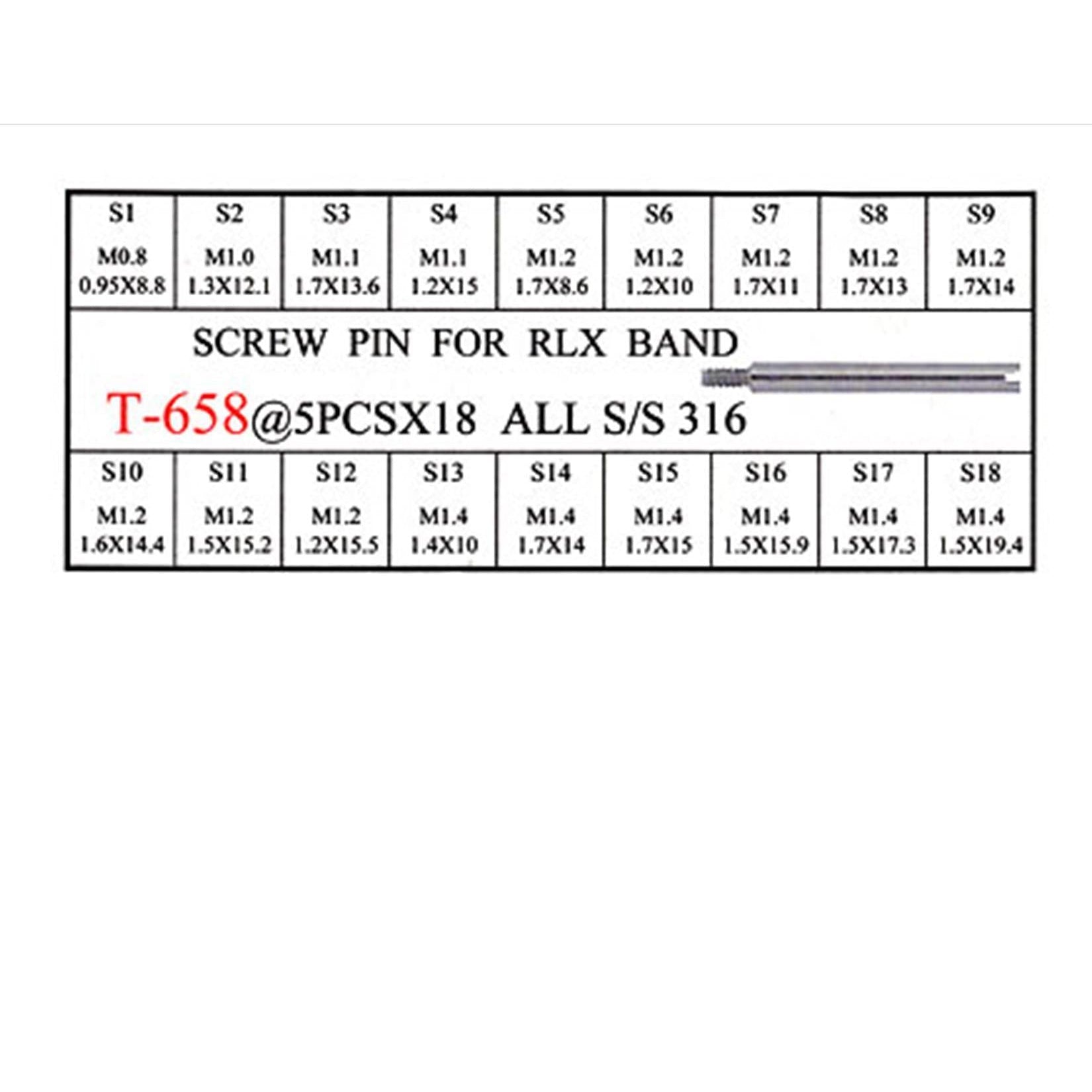 ROLEX SCREW PINS KIT#658