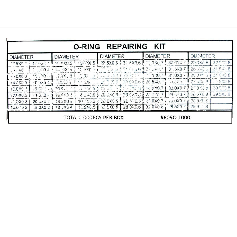 O RINGS ASSORTMENT 609O1000