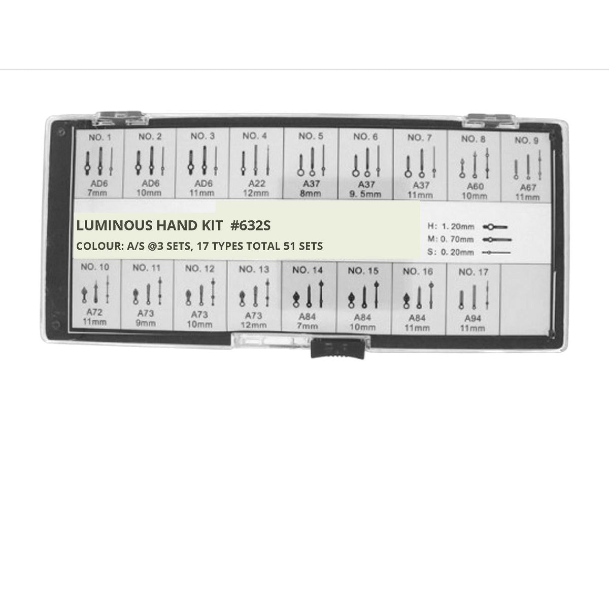 LUMINOUS HANDS KIT - SILVER #632S