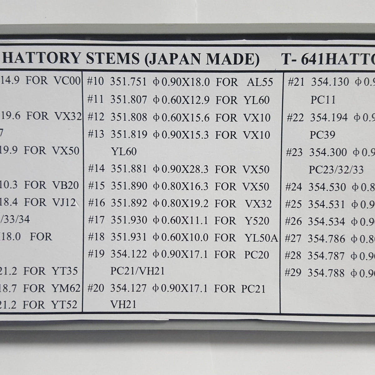 HATTORI STEMS KIT #641HAT