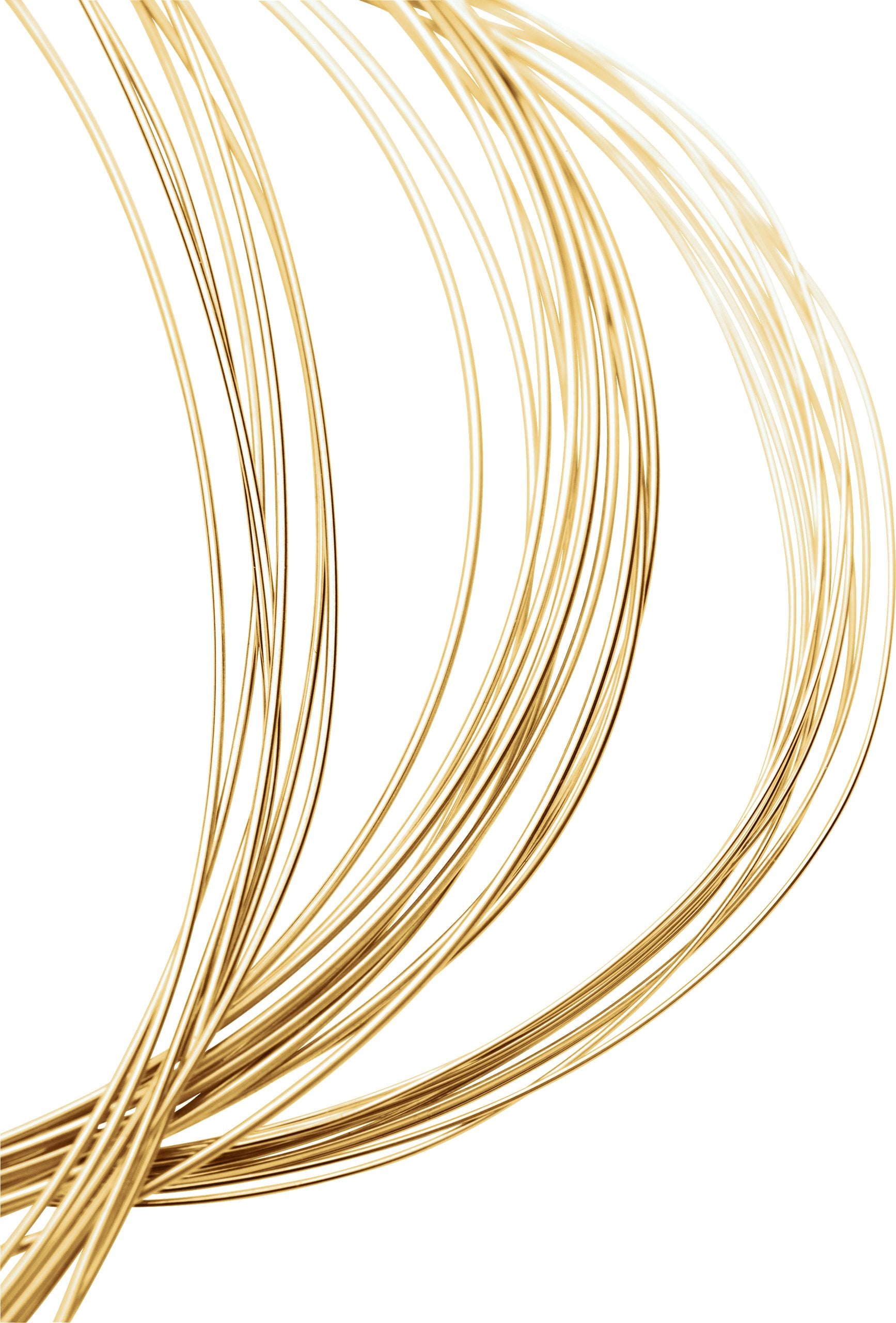 Coiled Round Wire - 24K Yellow