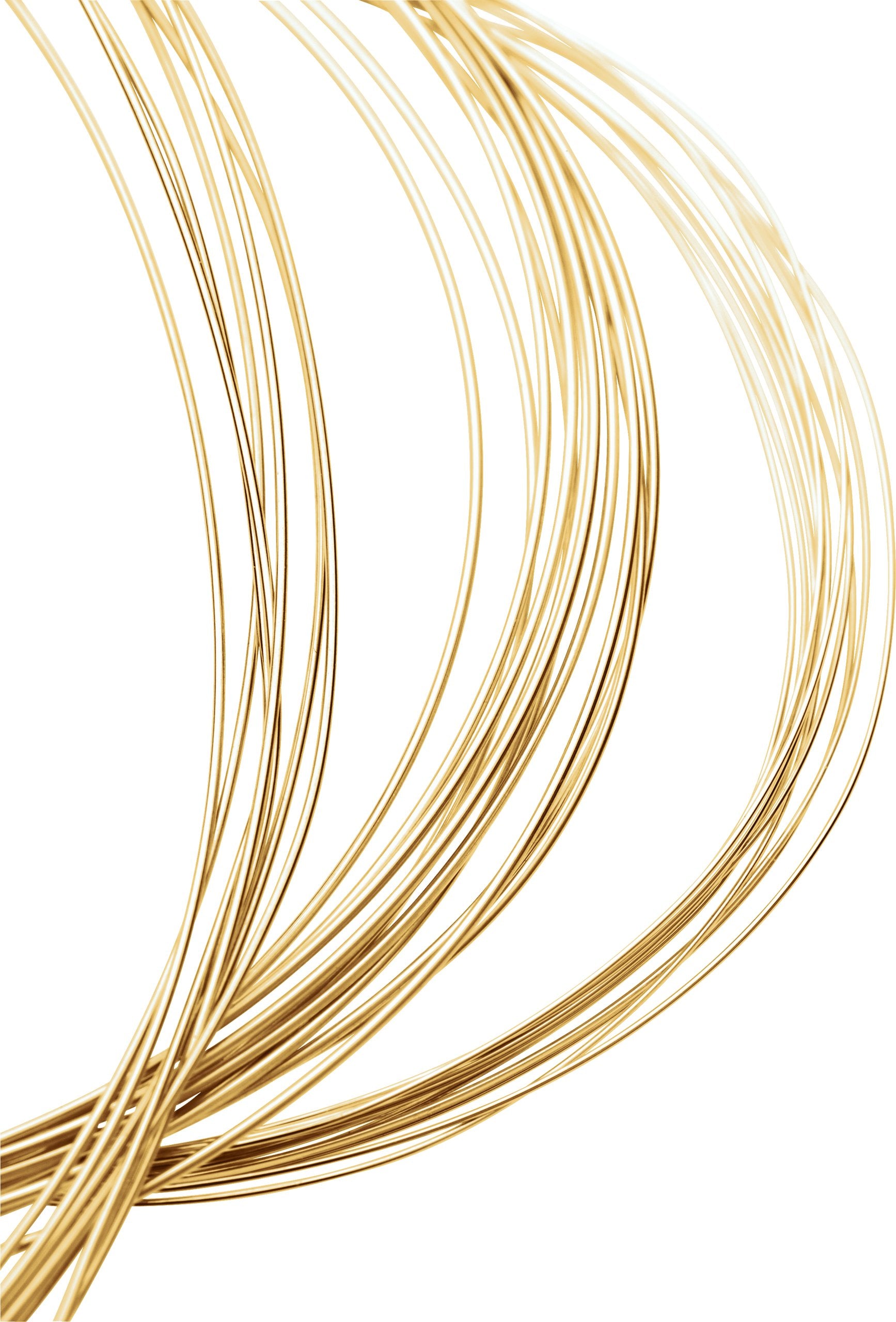 Coiled Round Wire - 18K Yellow