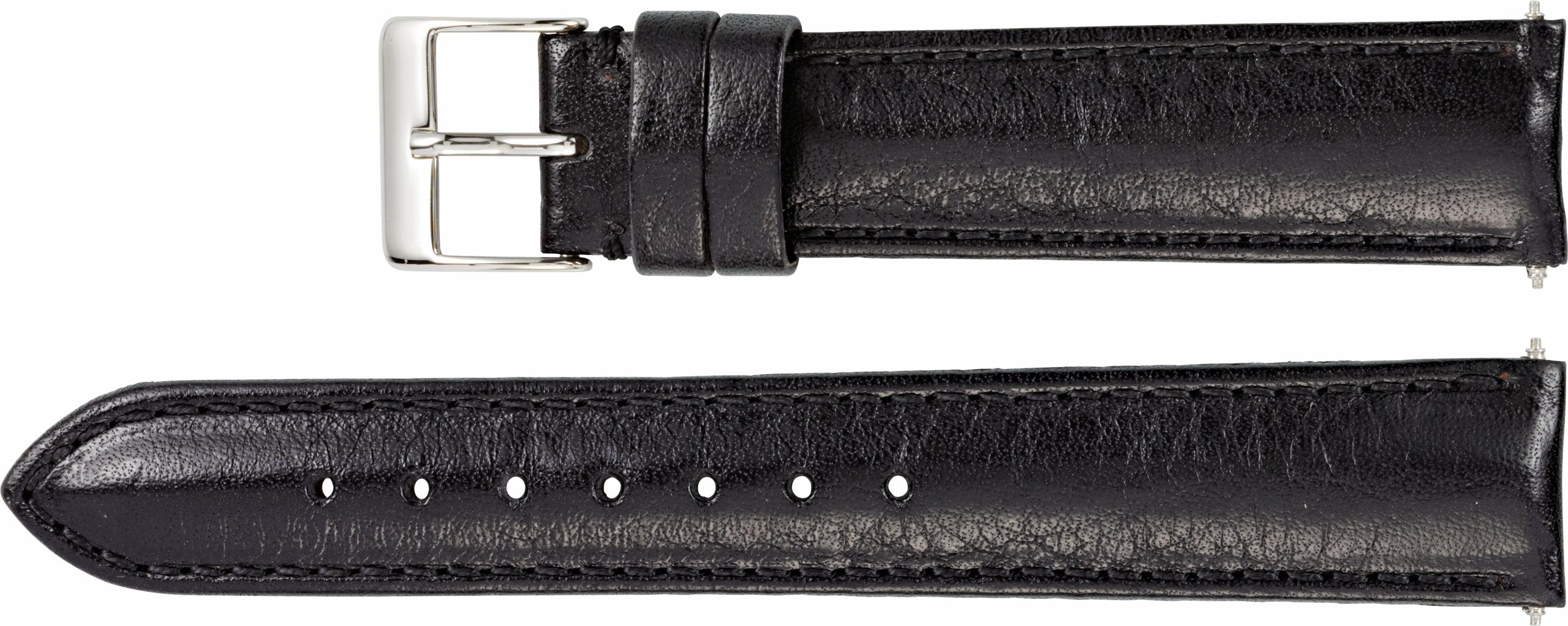 Men's Leather Nappa Platinum Padded Watch Band