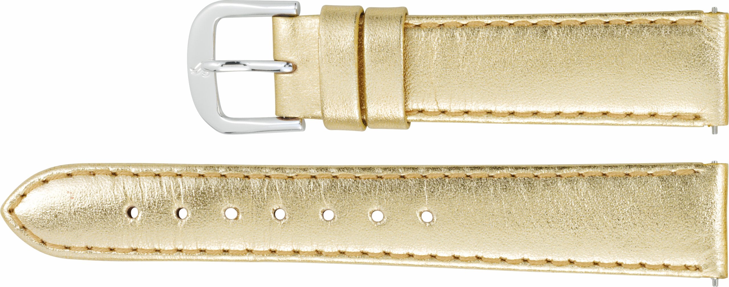 Ladies EZ-Change„¢ Metallic Leather Padded Watch Band