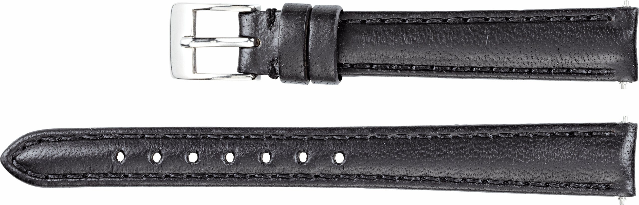 Leather Matte Bridle Padded Watch Band