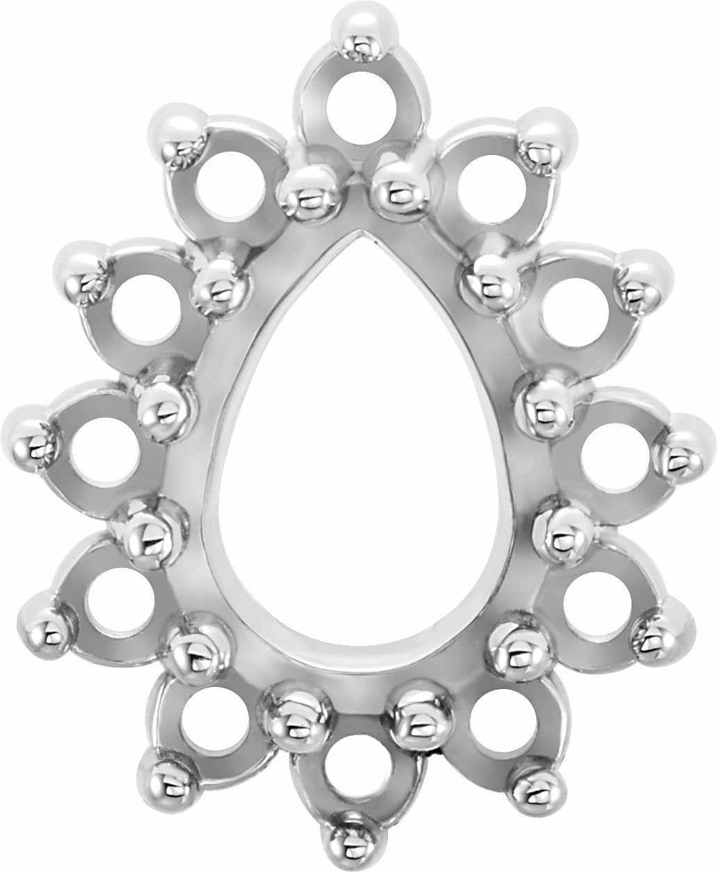 Pear Halo-Style Top Setting
