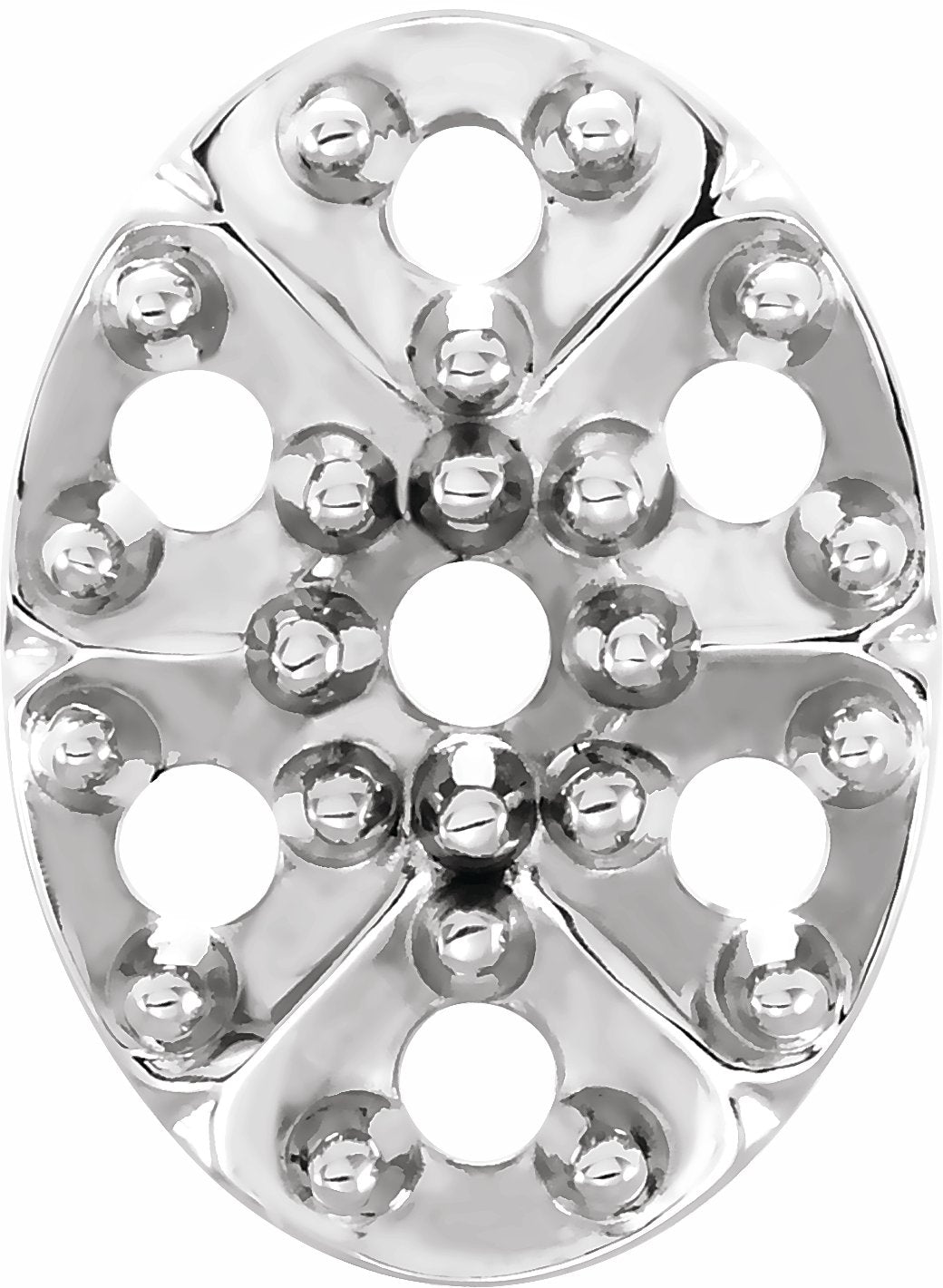 Round Cluster Oval Top Setting