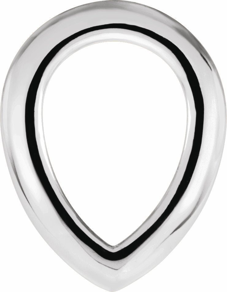 Pear Back-Set Bezel Top Setting