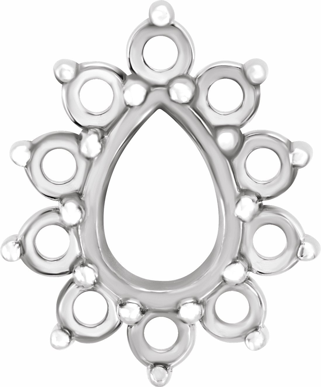 Pear Halo-Style Top Setting