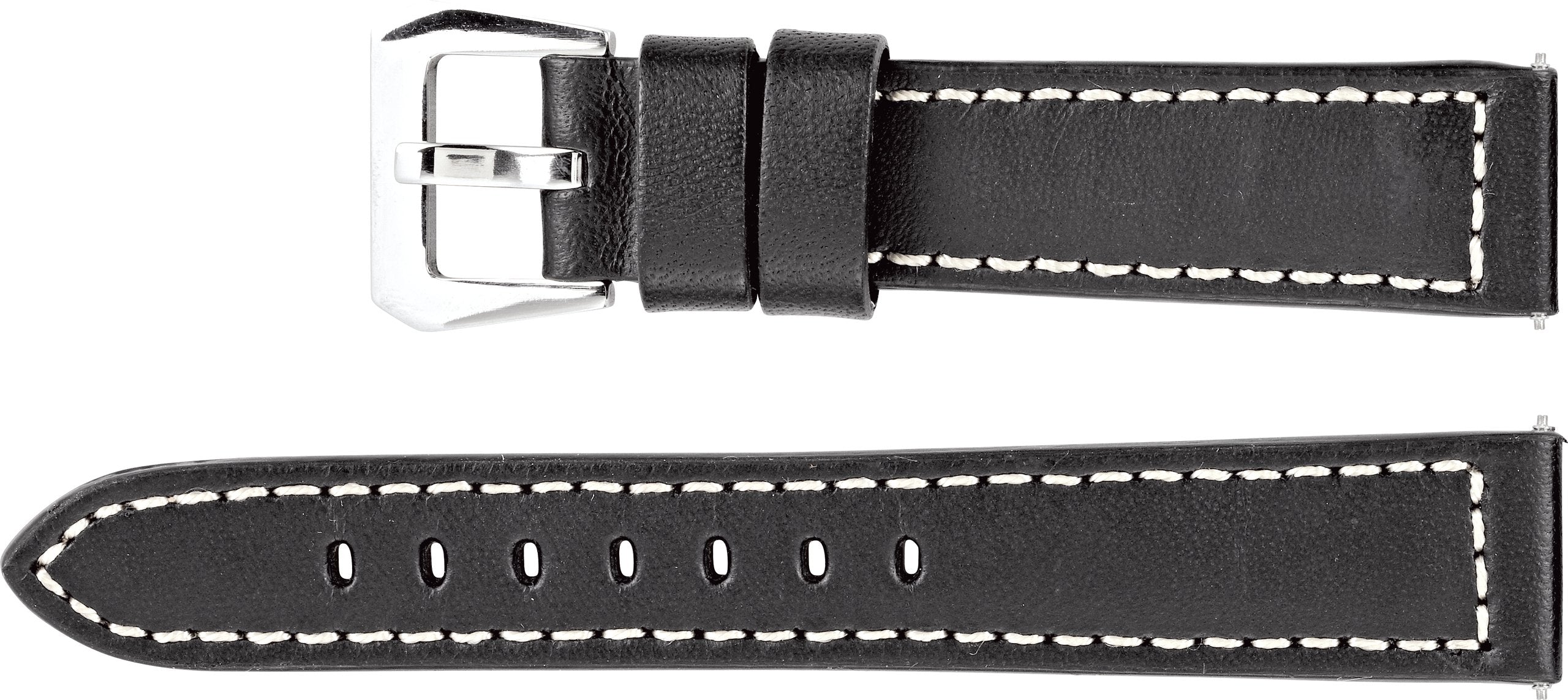 Men's Leather Chrono Sport Padded Watch Band