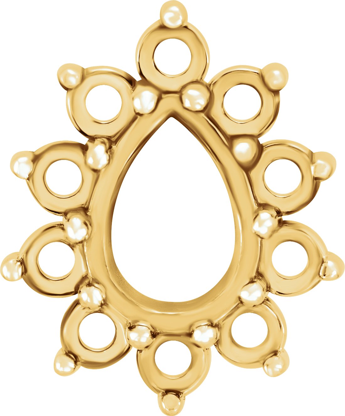 Pear Halo-Style Top Setting