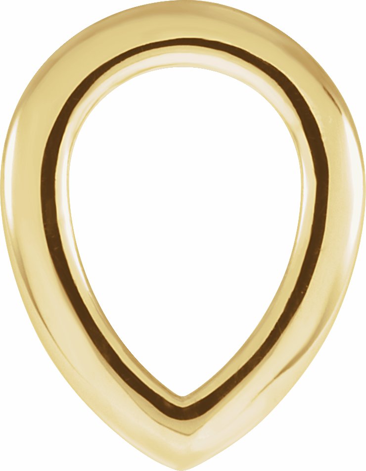 Pear Back-Set Bezel Top Setting