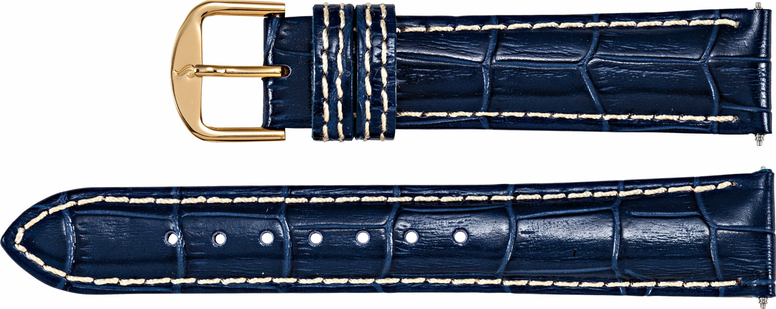 Men's Leather Alligator Grain Heavy Padded Watch Band
