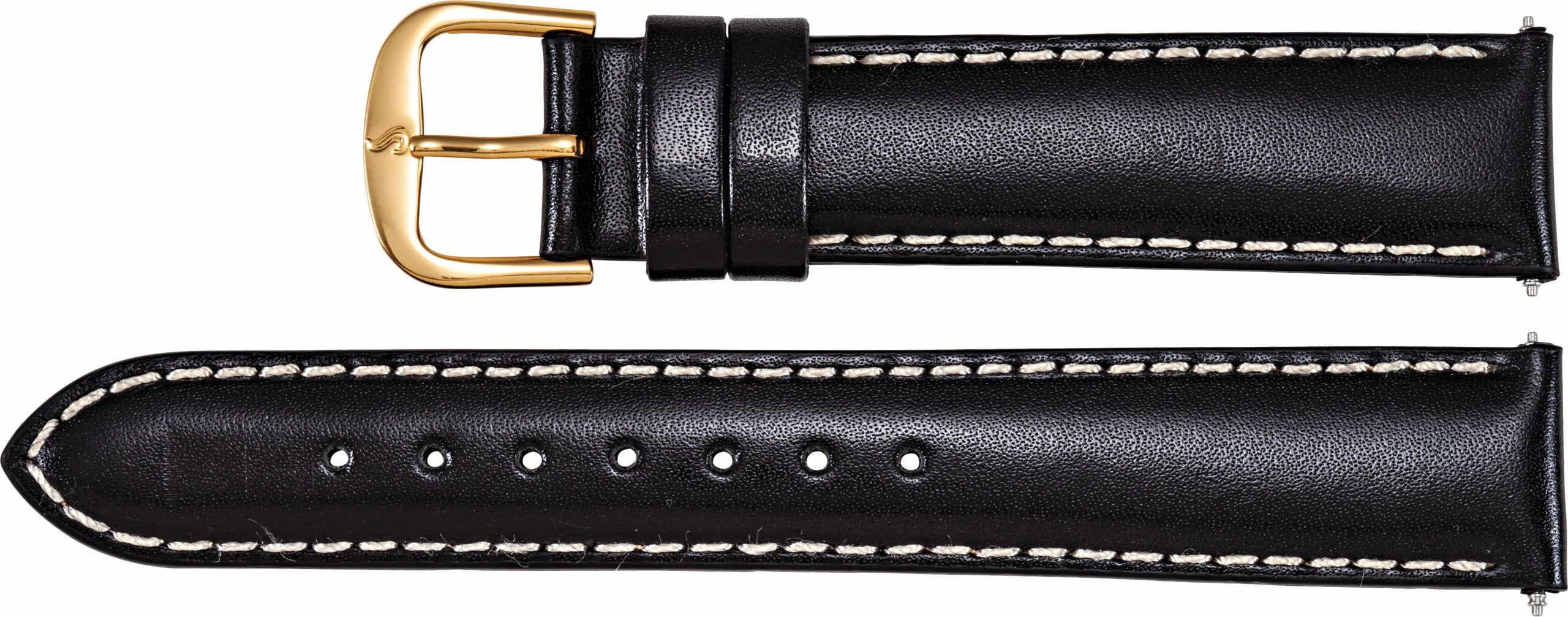 Men's Leather Glazed Finish Padded Watch Band