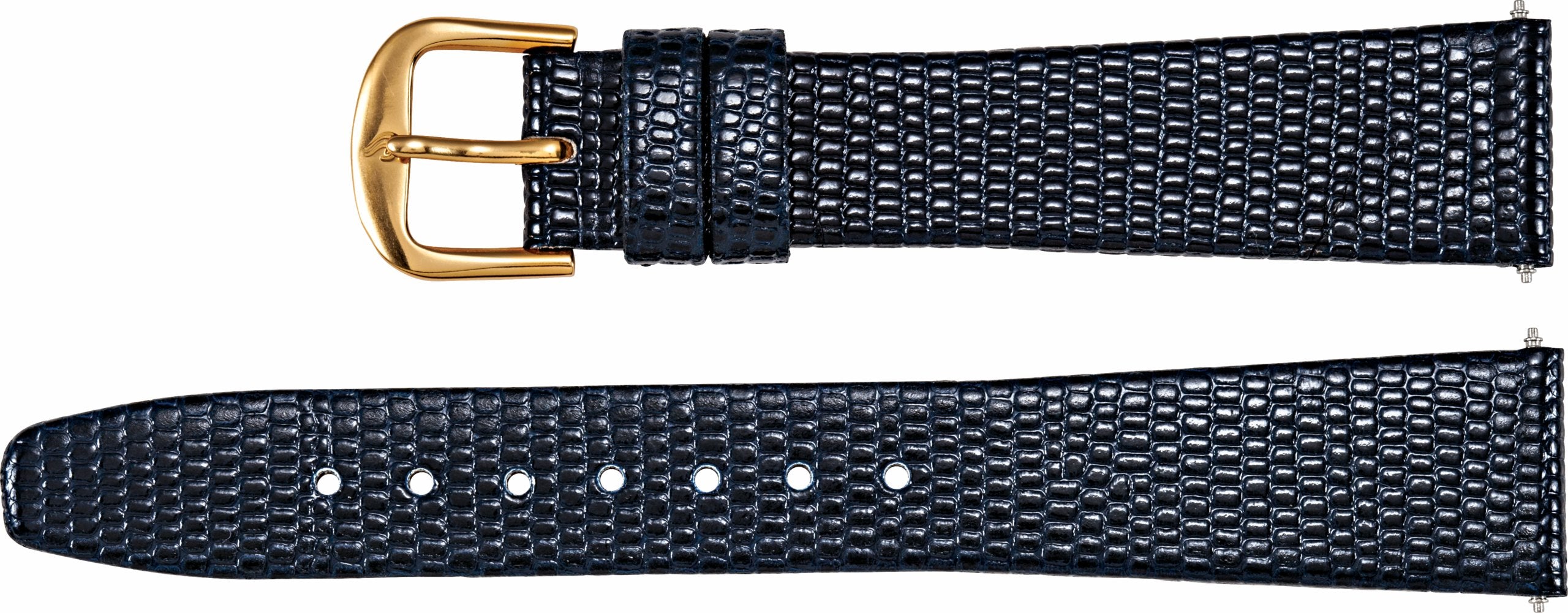 Leather Flat Lizard Grain Watch Band