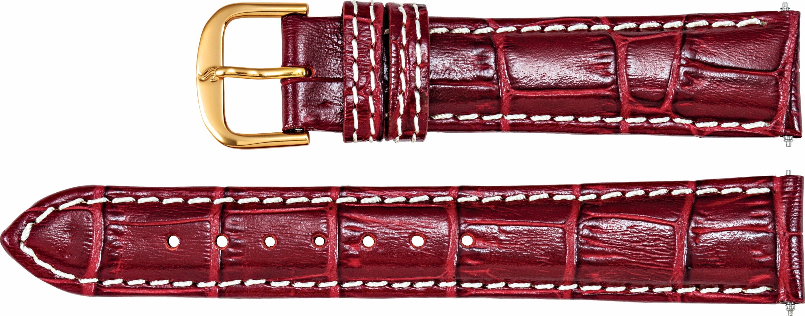 Men's Leather Alligator Grain Heavy Padded Watch Band