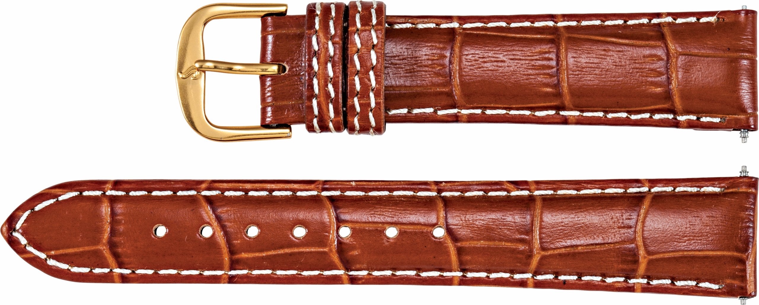 Men's Leather Alligator Grain Heavy Padded Watch Band