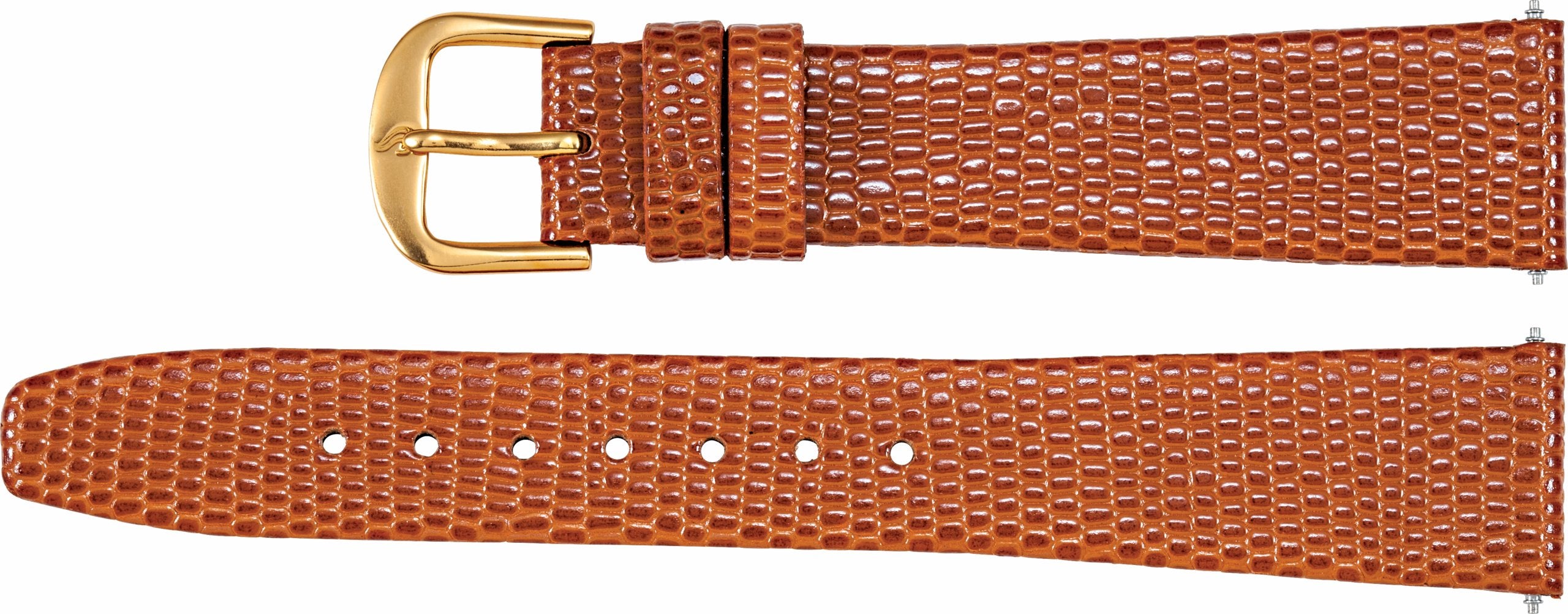 Leather Flat Lizard Grain Watch Band