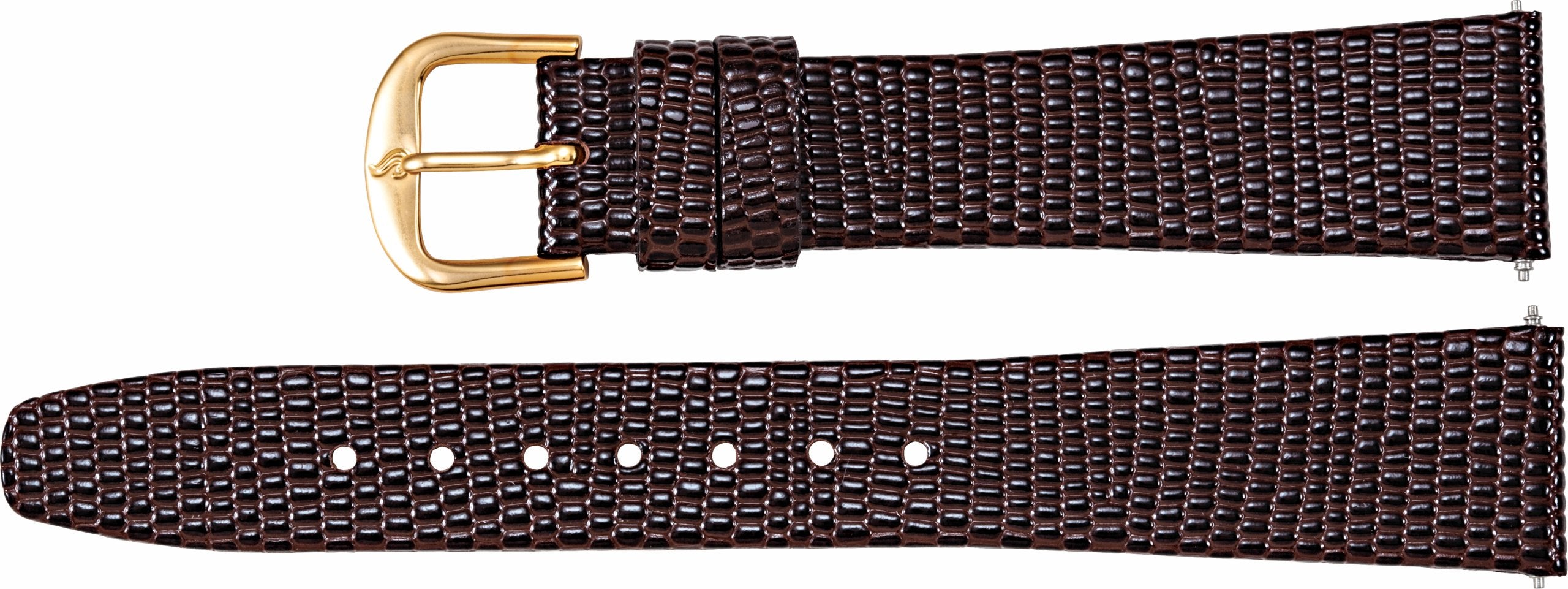 Leather Flat Lizard Grain Watch Band