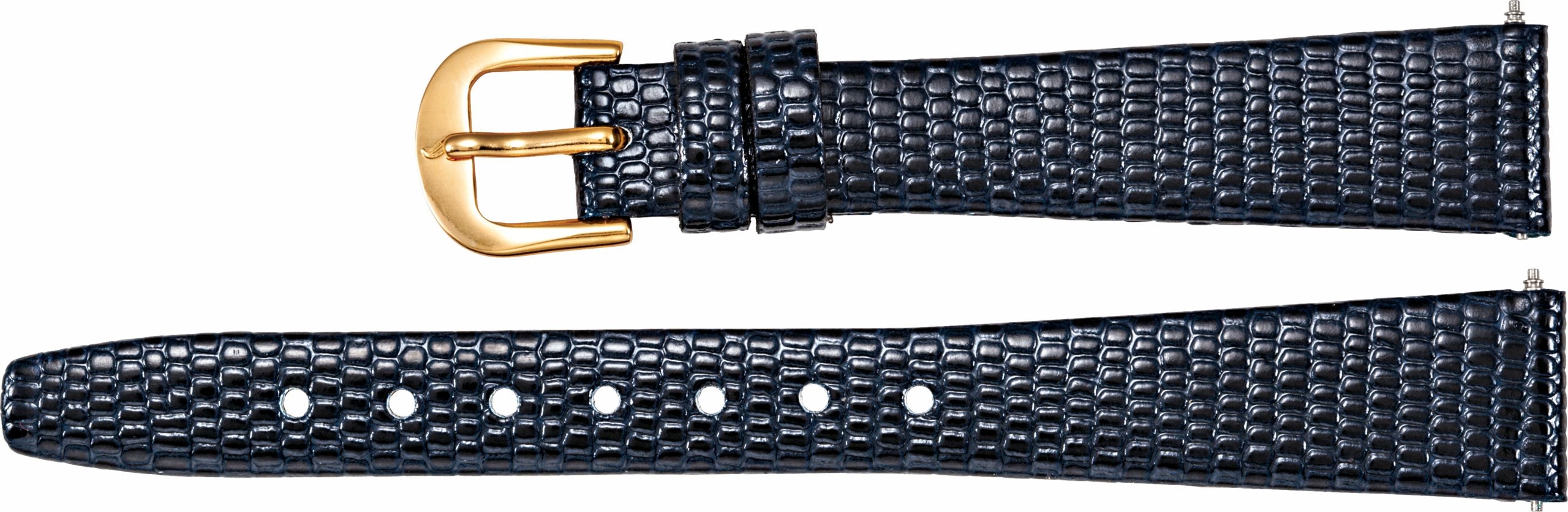 Leather Flat Lizard Grain Watch Band