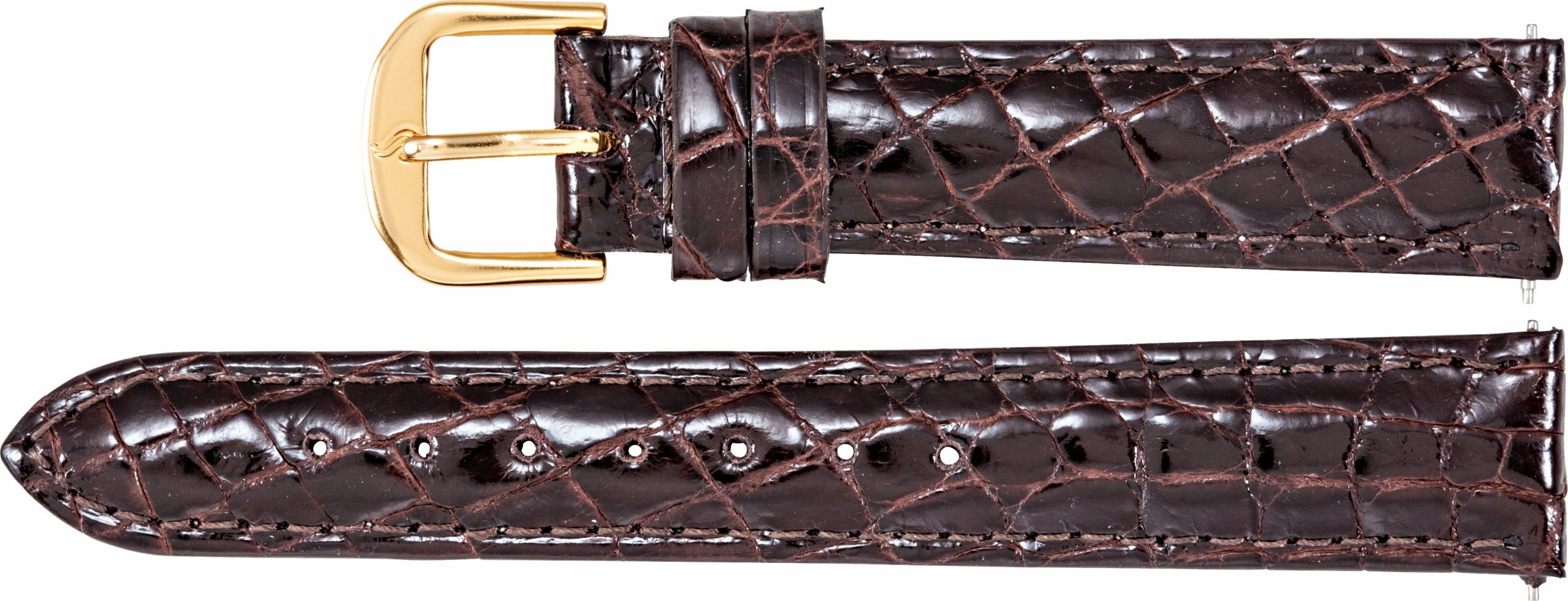 Ladies EZ-Change„¢ Genuine Crocodile Padded Watch Band
