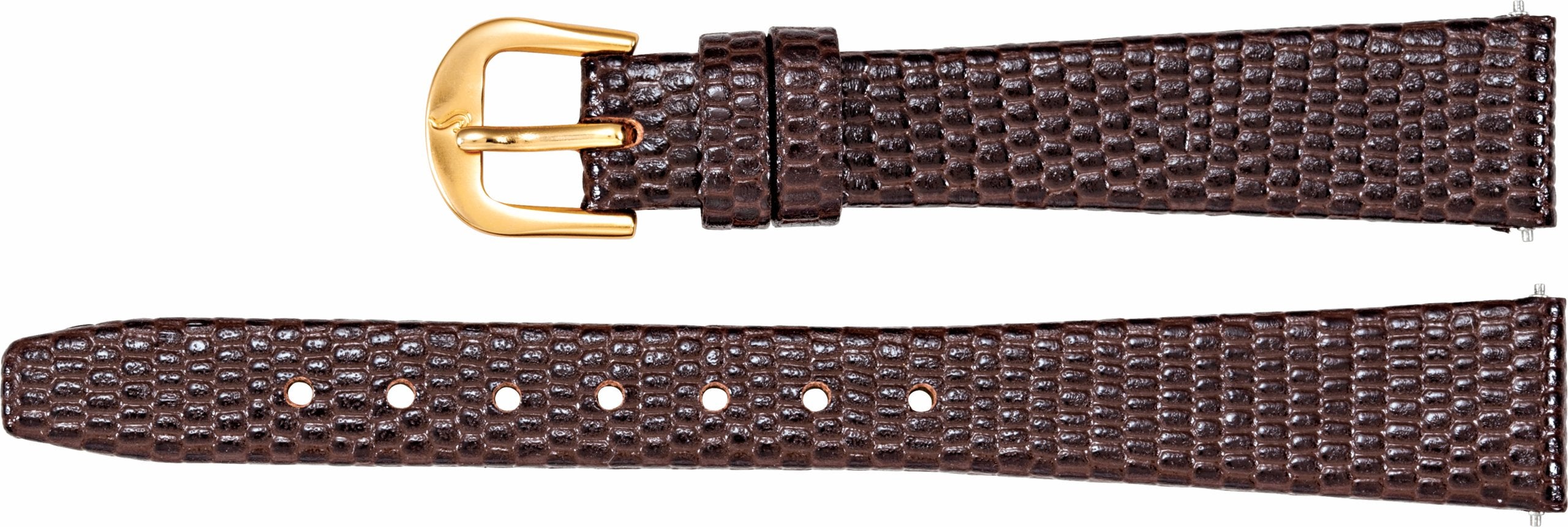Leather Flat Lizard Grain Watch Band