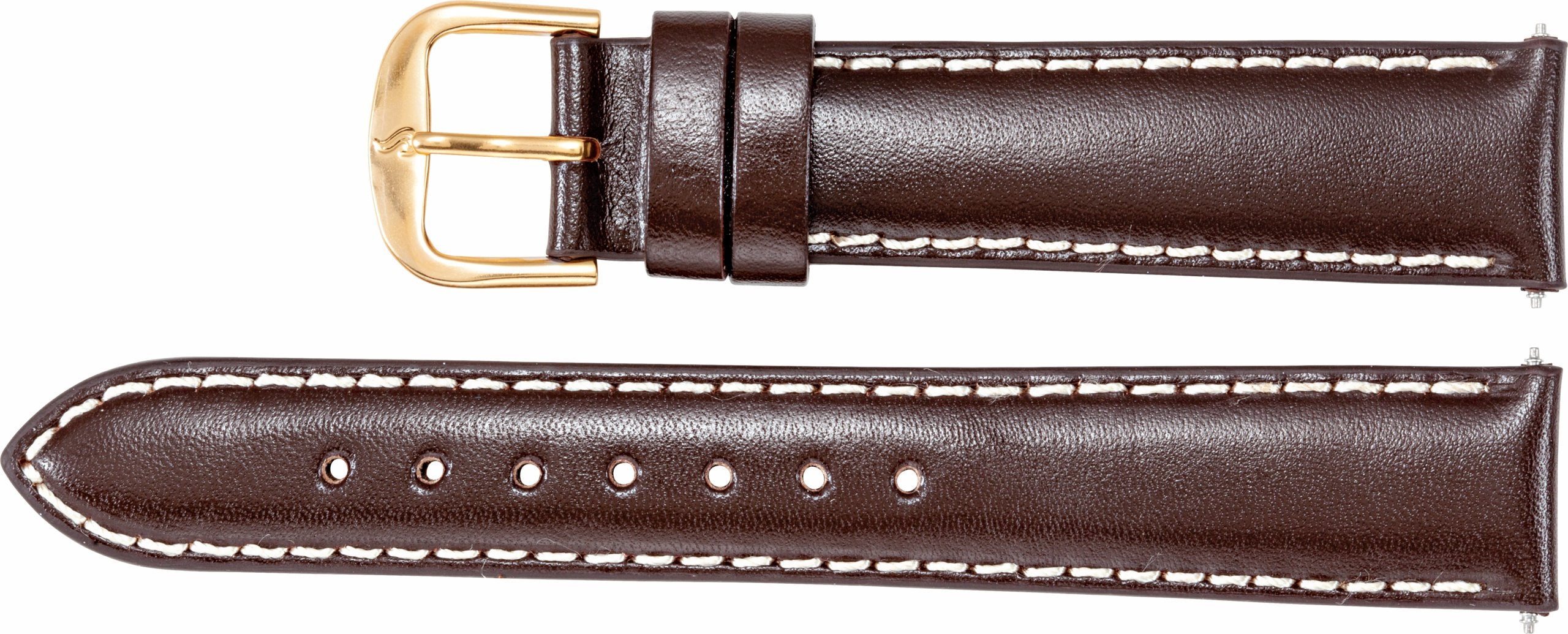 Men's Leather Glazed Finish Padded Watch Band