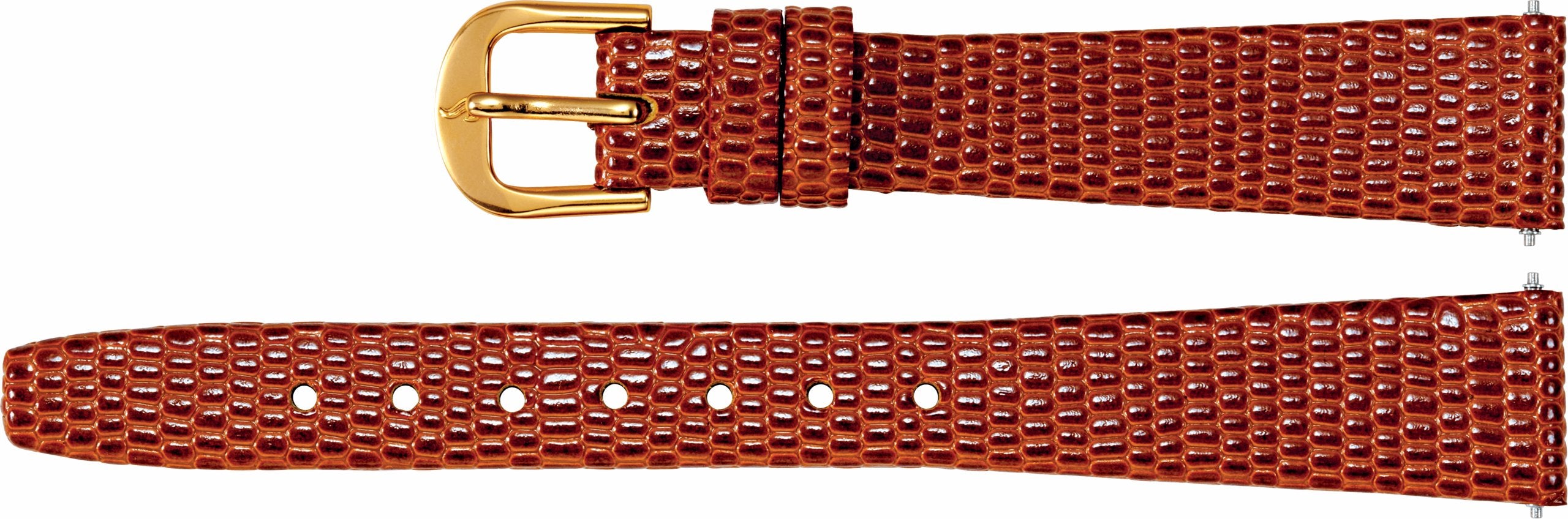 Leather Flat Lizard Grain Watch Band