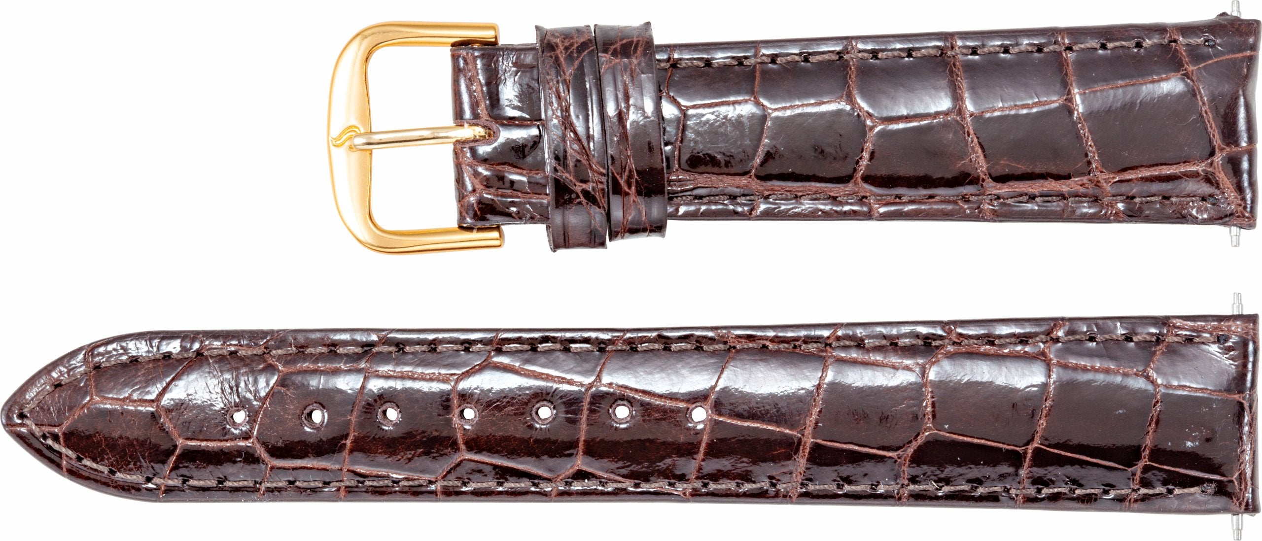 Genuine Crocodile Padded Watch Band