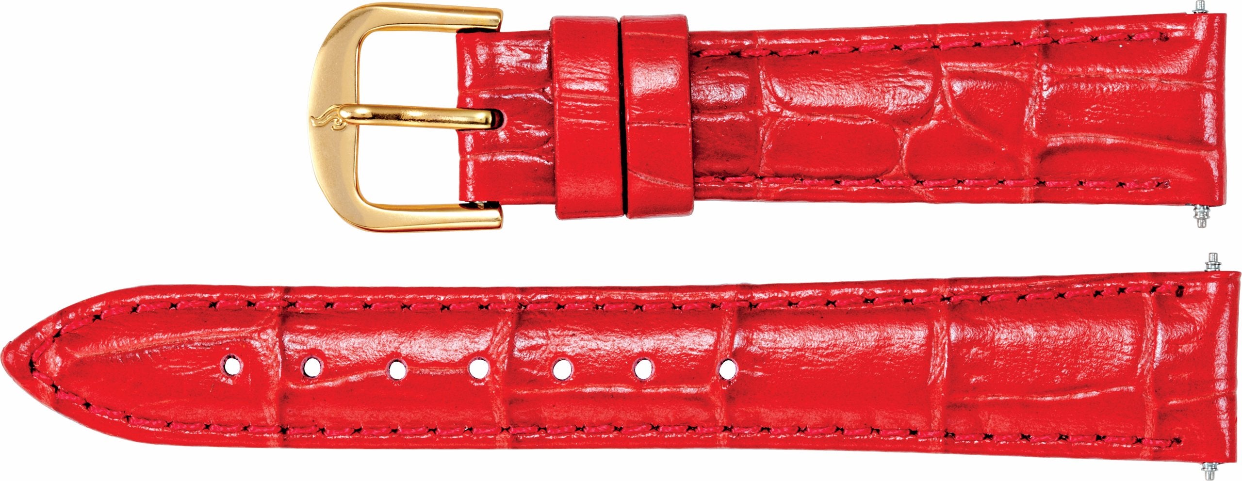 Ladies Leather Alligator Grain Padded Watch Band