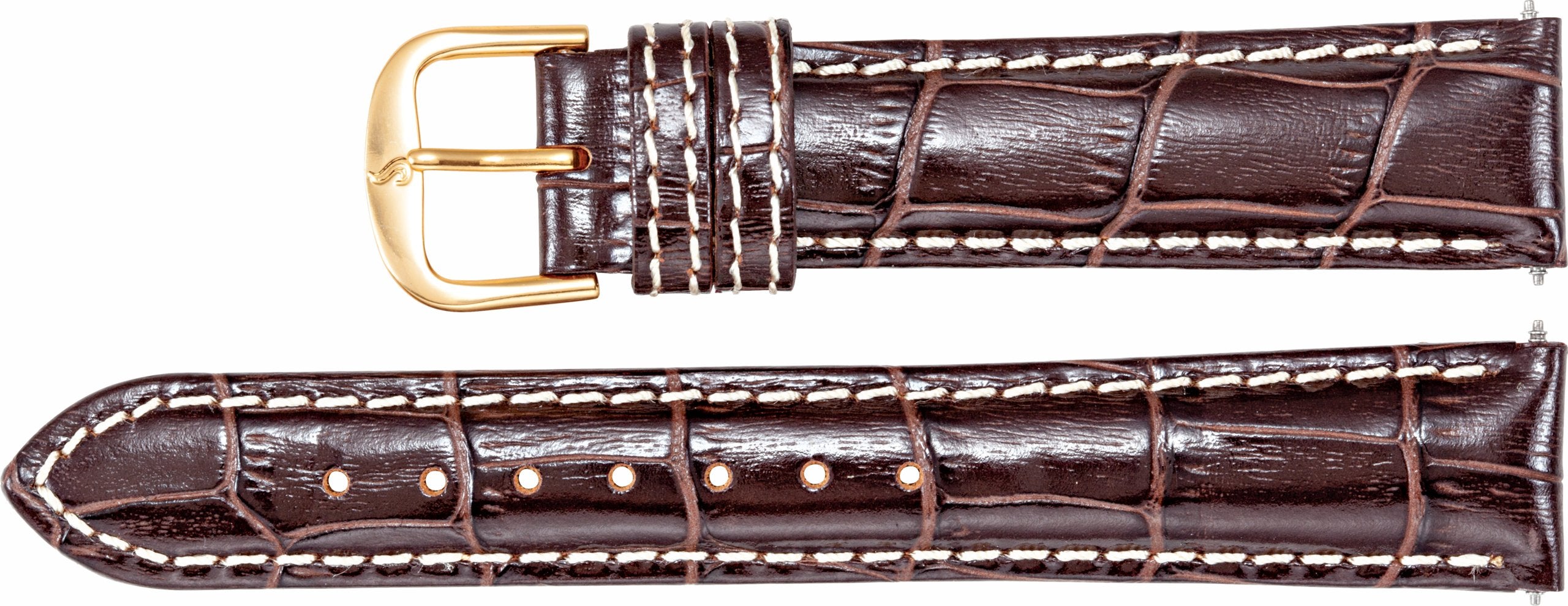 Men's Leather Alligator Grain Heavy Padded Watch Band