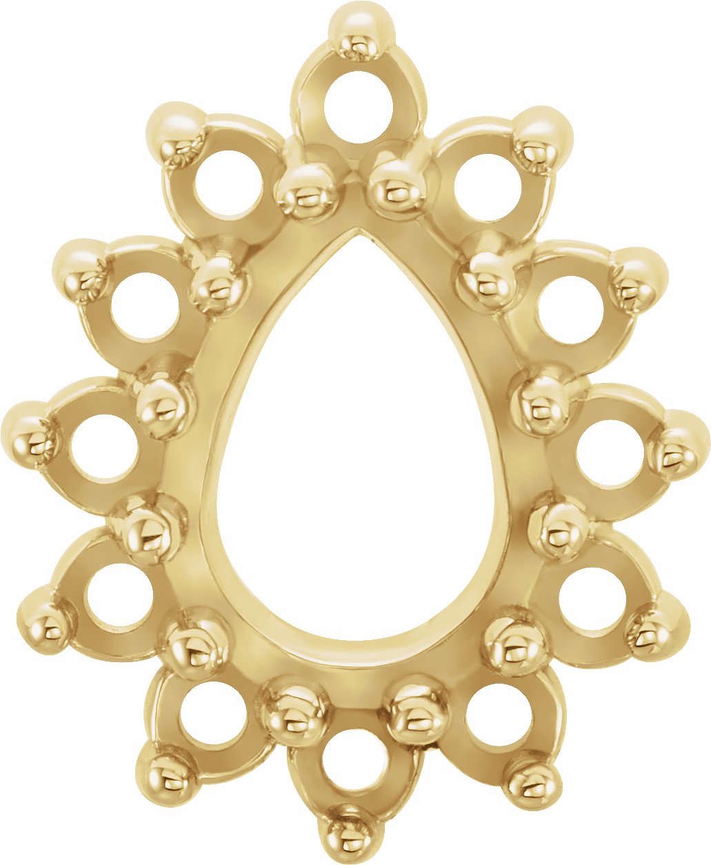 Pear Halo-Style Top Setting