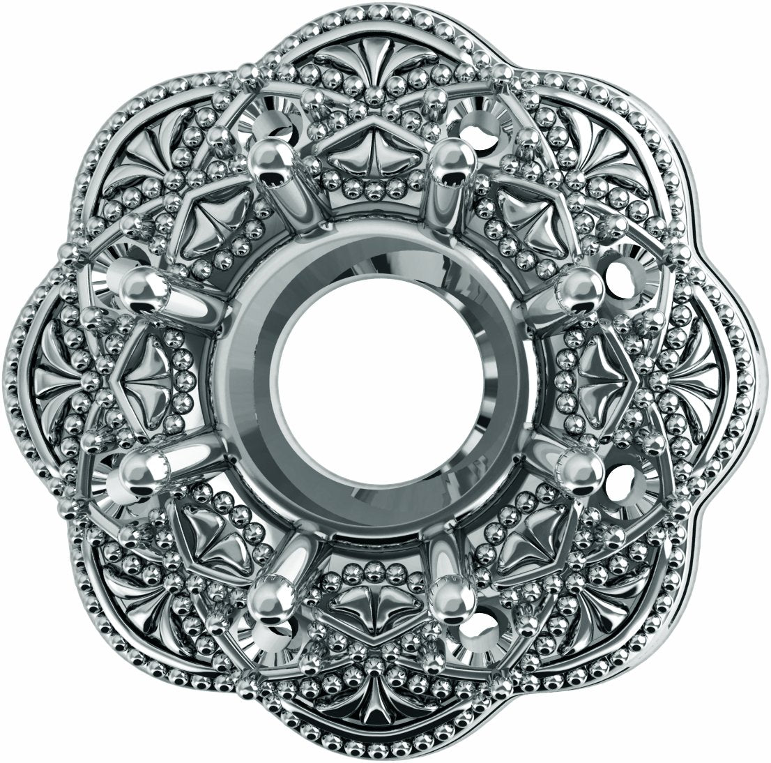 Round Halo-Style Top Setting