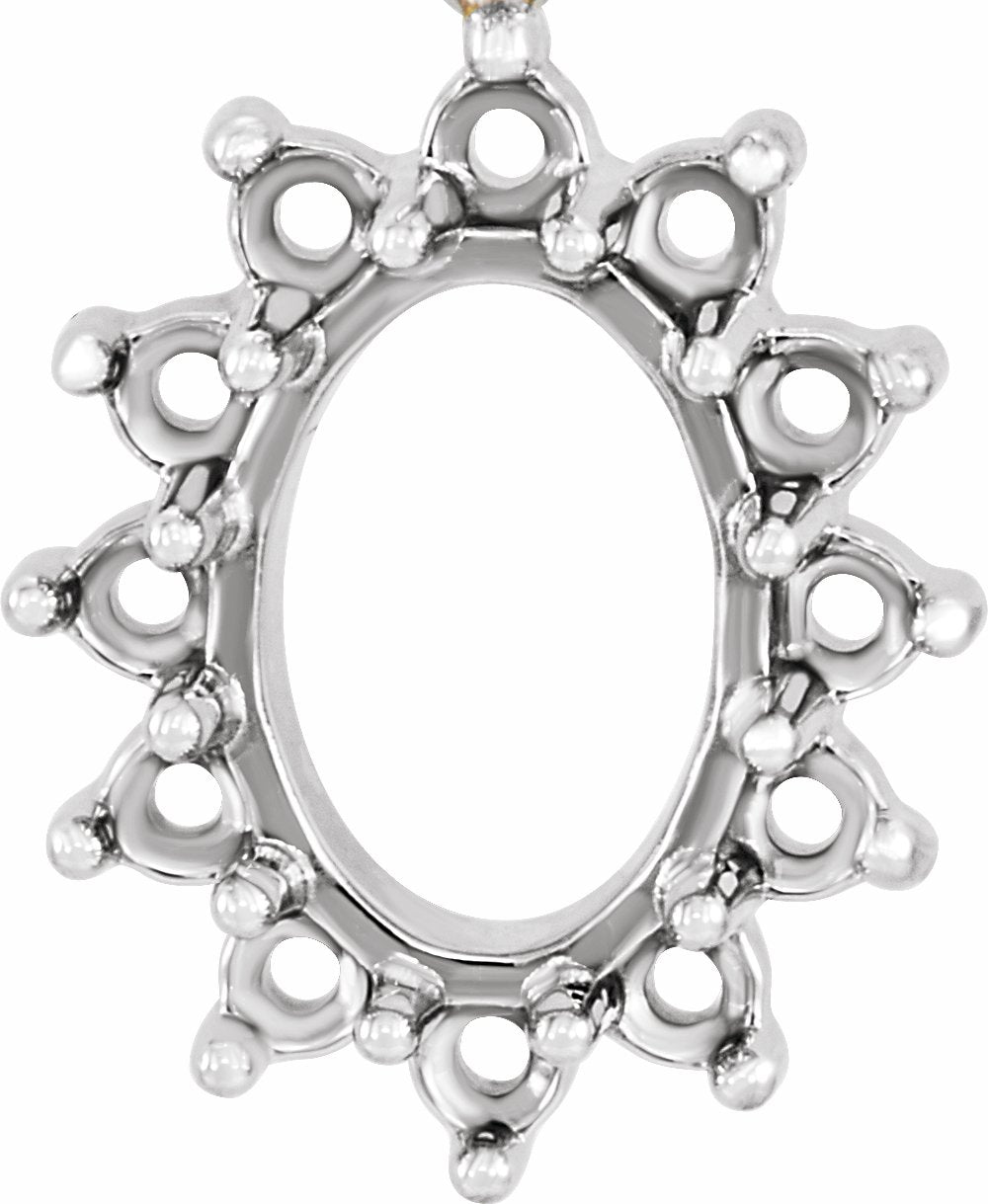 Oval Halo-Style Top Setting