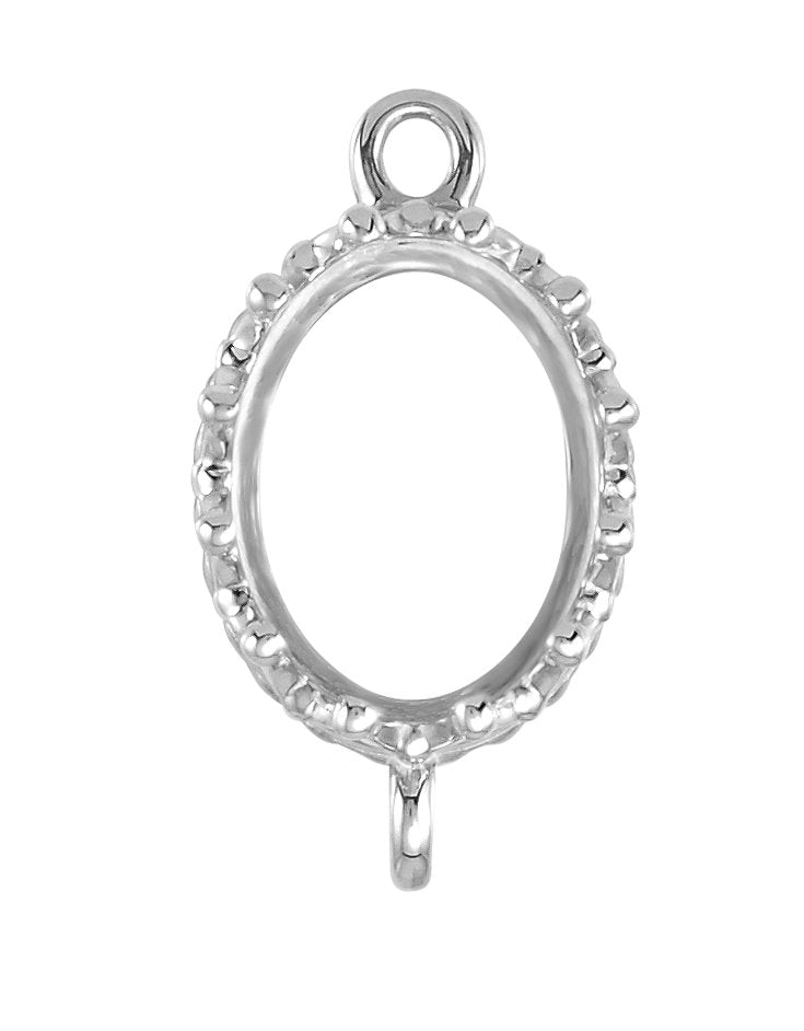 Oval Cabochon Crown Link