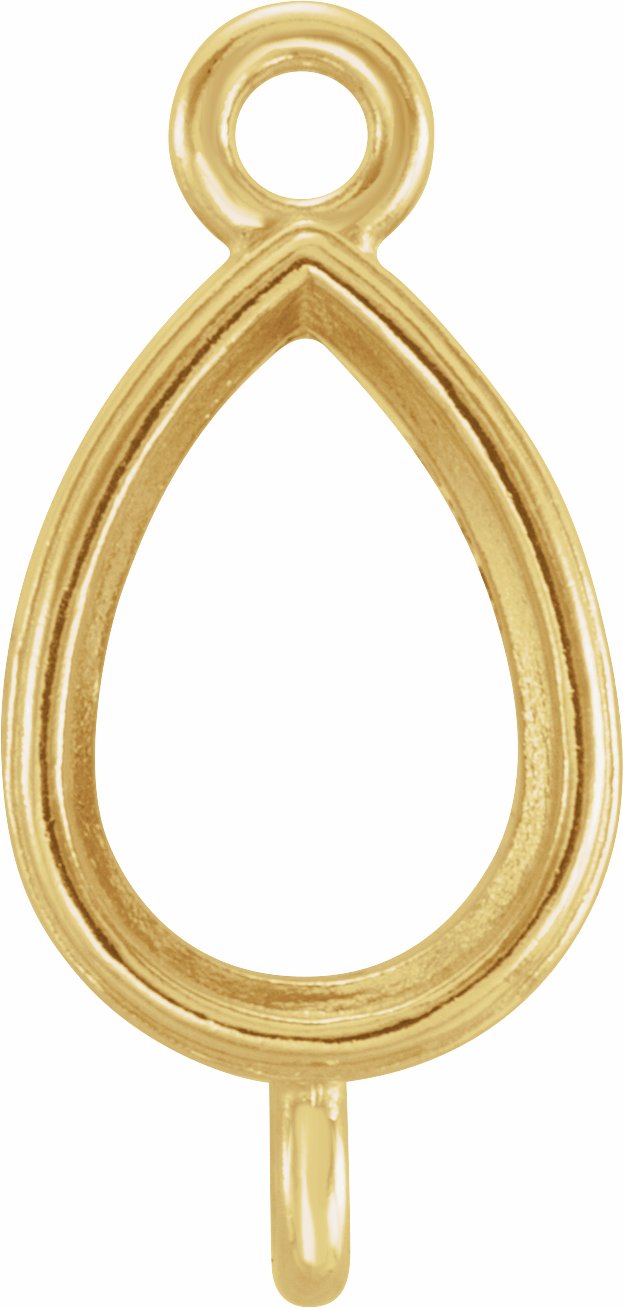Pear Bezel-Set Link
