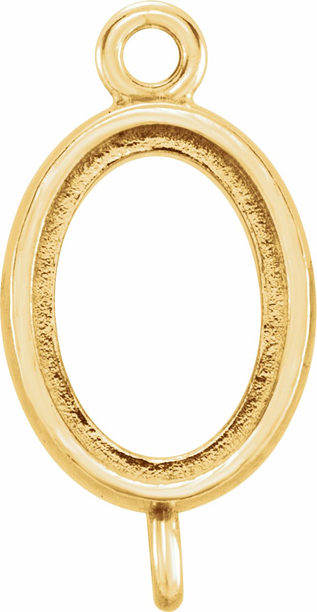 Oval Bezel-Set Cabochon Link