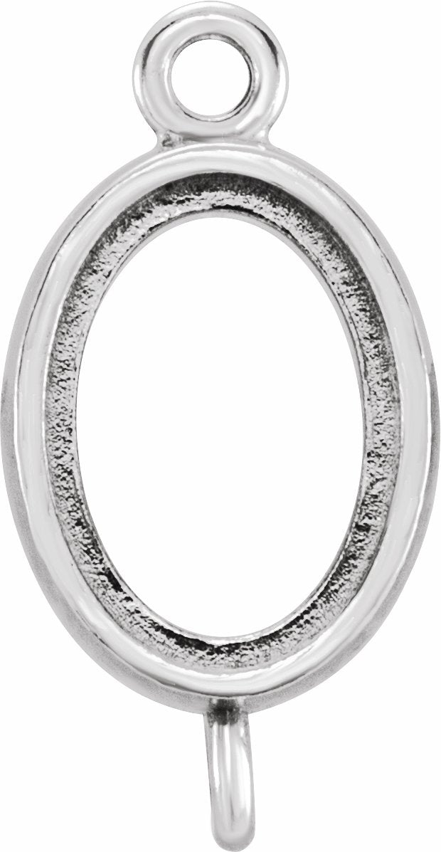 Oval Bezel-Set Cabochon Link