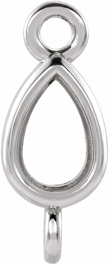 Pear Bezel-Set Link