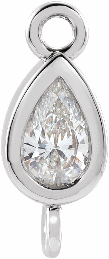 Pear Bezel-Set Link