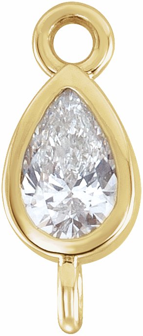 Pear Bezel-Set Link