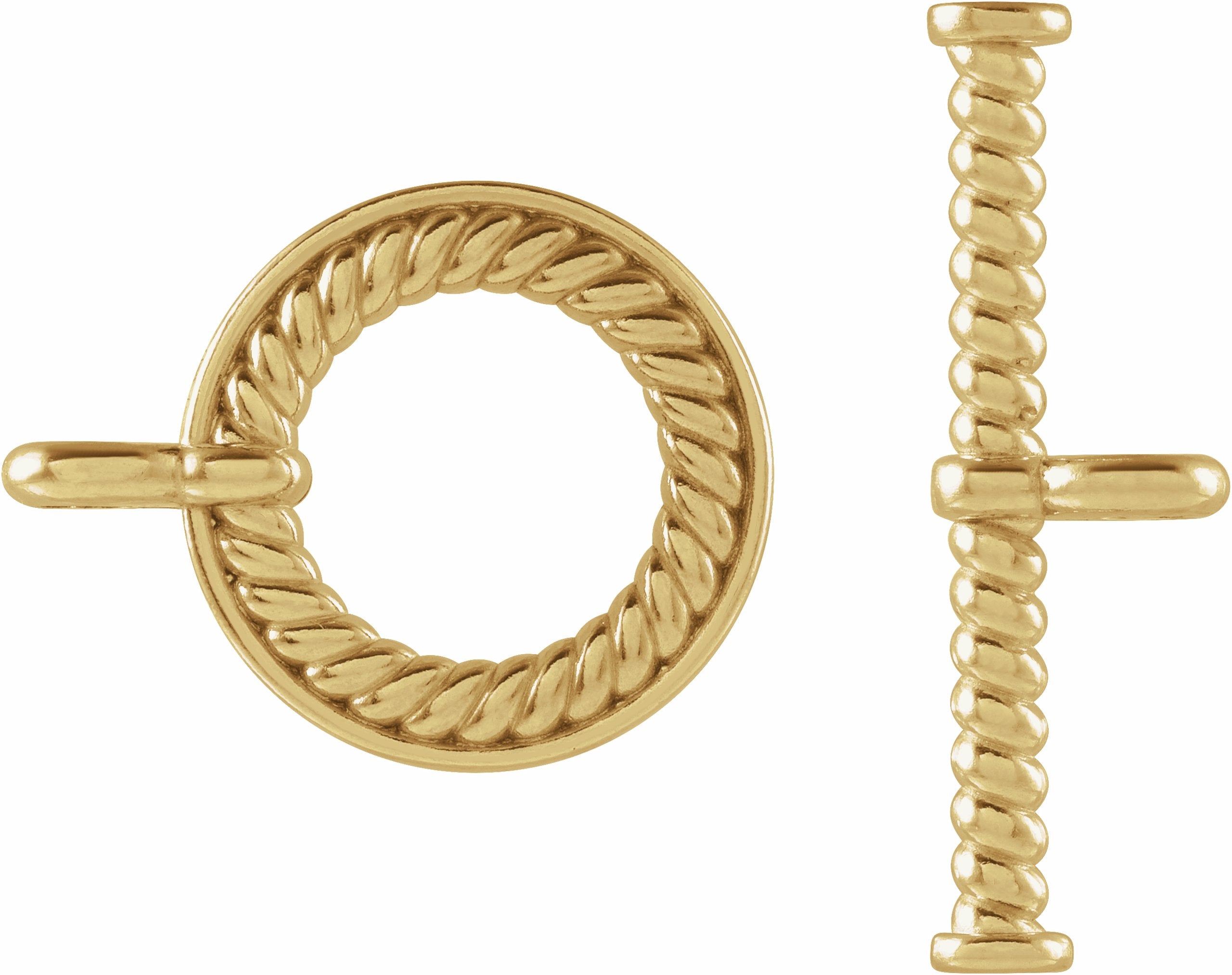 Twisted Rope Toggle Clasp Set