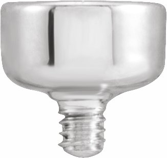 Bezel-Set Curved Navel Barbell