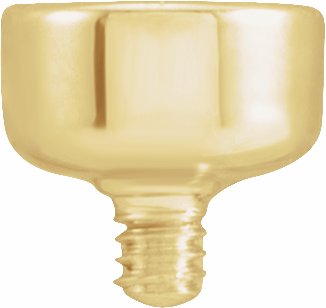 Bezel-Set Curved Navel Barbell