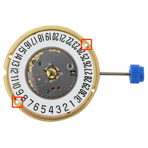 ETA F04.111 Quartz Movement, Date at 6