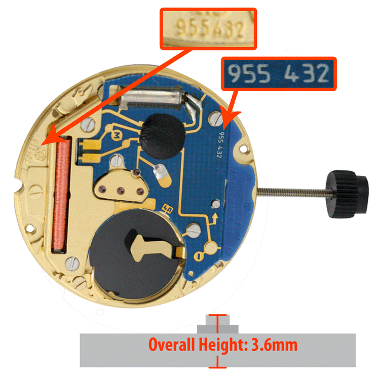 ETA 955.432 Quartz Movement