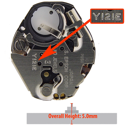 Hattori Y121 HCP Quartz Movement